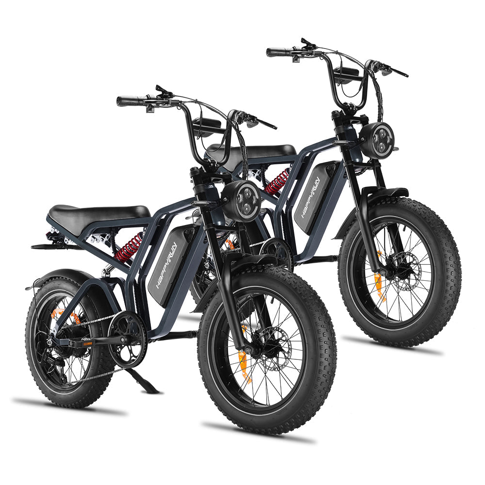 Happyrun Tank G60 Pro 1000W Moped Style Offroad Electric Bike Fat Tire