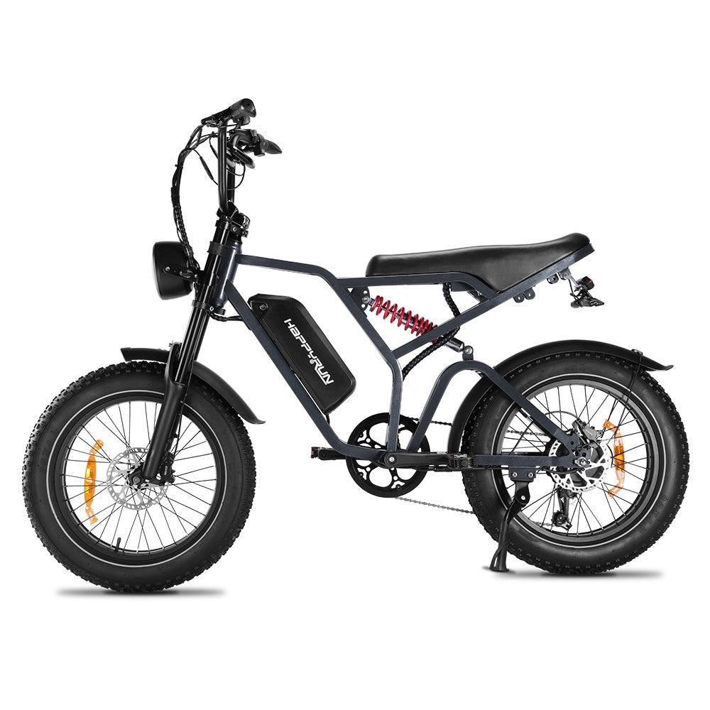 Happyrun Tank G60 Pro 1000W Moped Style Offroad Electric Bike Fat Tire