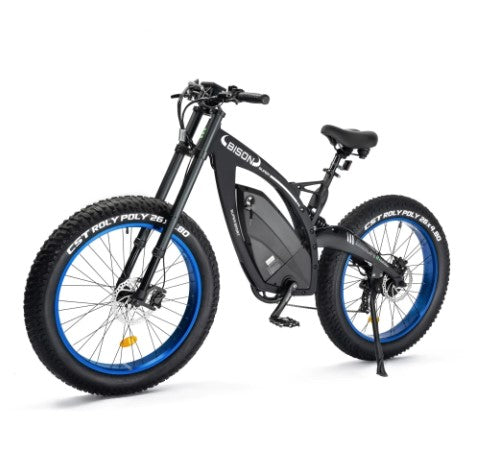 Ecotric Bison E-Bike 48V 17.5AH 1000W 25 MPH Big Fat Tire Blue NS-SON26LCD-BL New