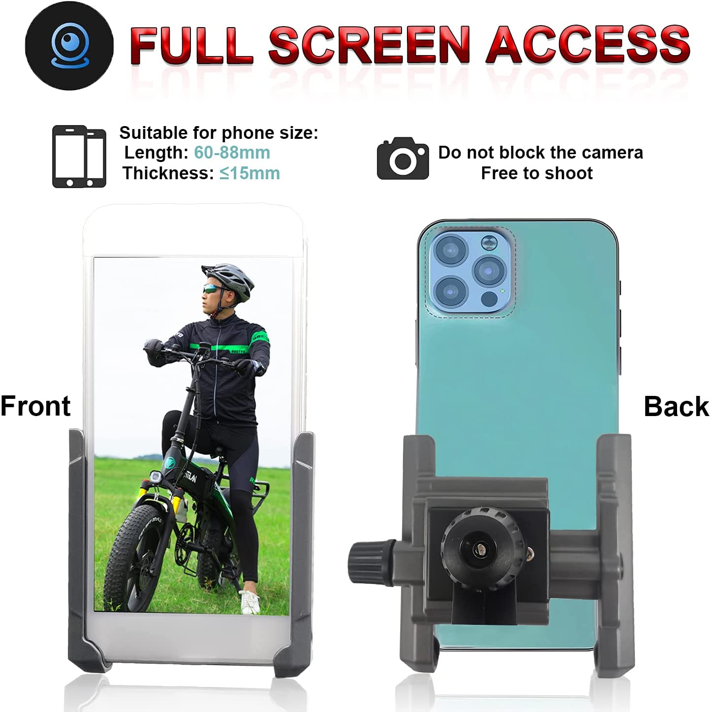 Vitilan 360° Rotation Adjustable Universal Bike Accessories Bike Phone Holder