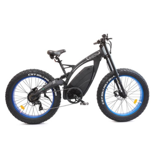 Ecotric Bison E-Bike 48V 17.5AH 1000W 25 MPH Big Fat Tire Blue NS-SON26LCD-BL New