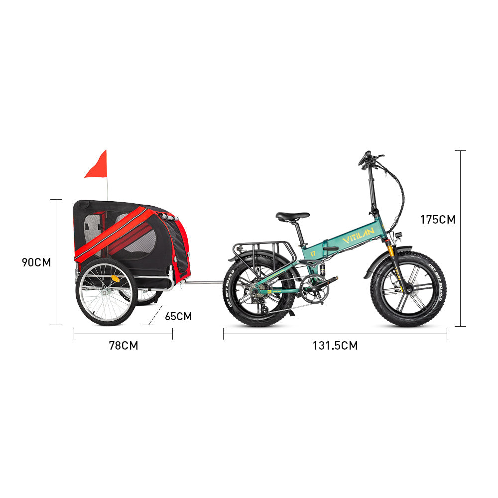 Vitilan Electric Bikes Pet Trailer