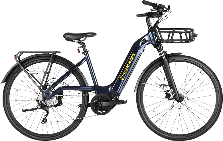 Vanpowers Seine Electric Bike 26 MPH 35 Mile Range 500W New - Electrocruisers