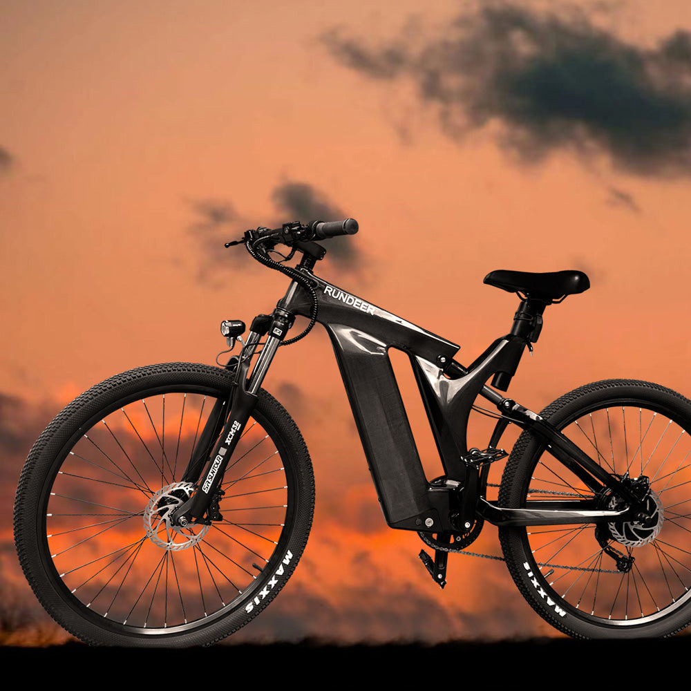 Rundeer Starry Sky 3K Carbon Fiber Electric Bike - Electrocruisers