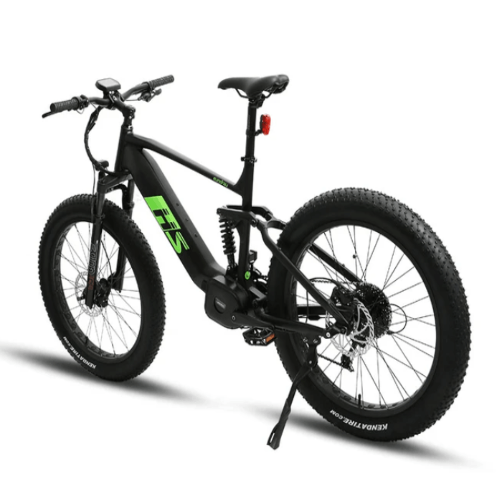 Eunorau 1000W Fat-HS All-Terrain Full Suspension Fat Tire Hunting Fishing Mountain Electric Bike - Electrocruisers