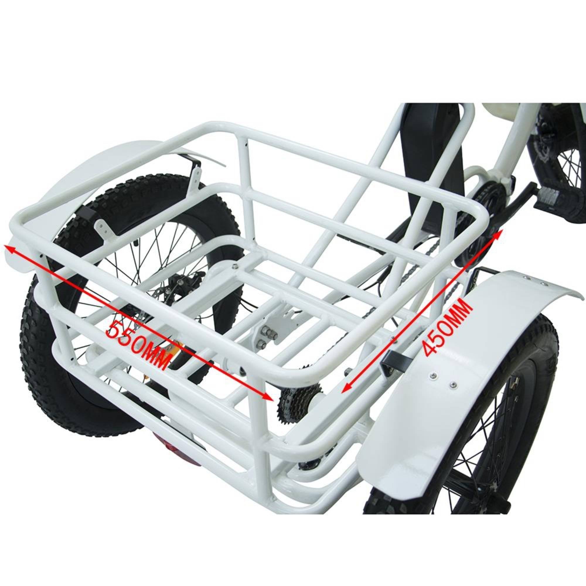 Eunorau 500W 20" Trike Fat Tire Folding Electric Tricycle - Electrocruisers