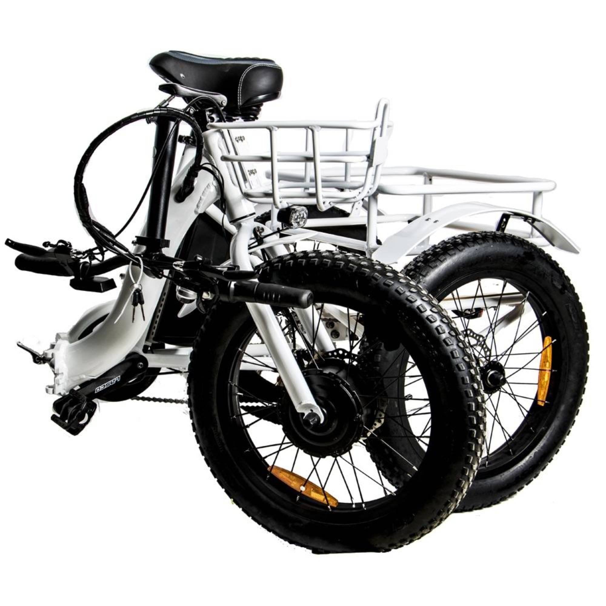 Eunorau 500W 20" Trike Fat Tire Folding Electric Tricycle - Electrocruisers