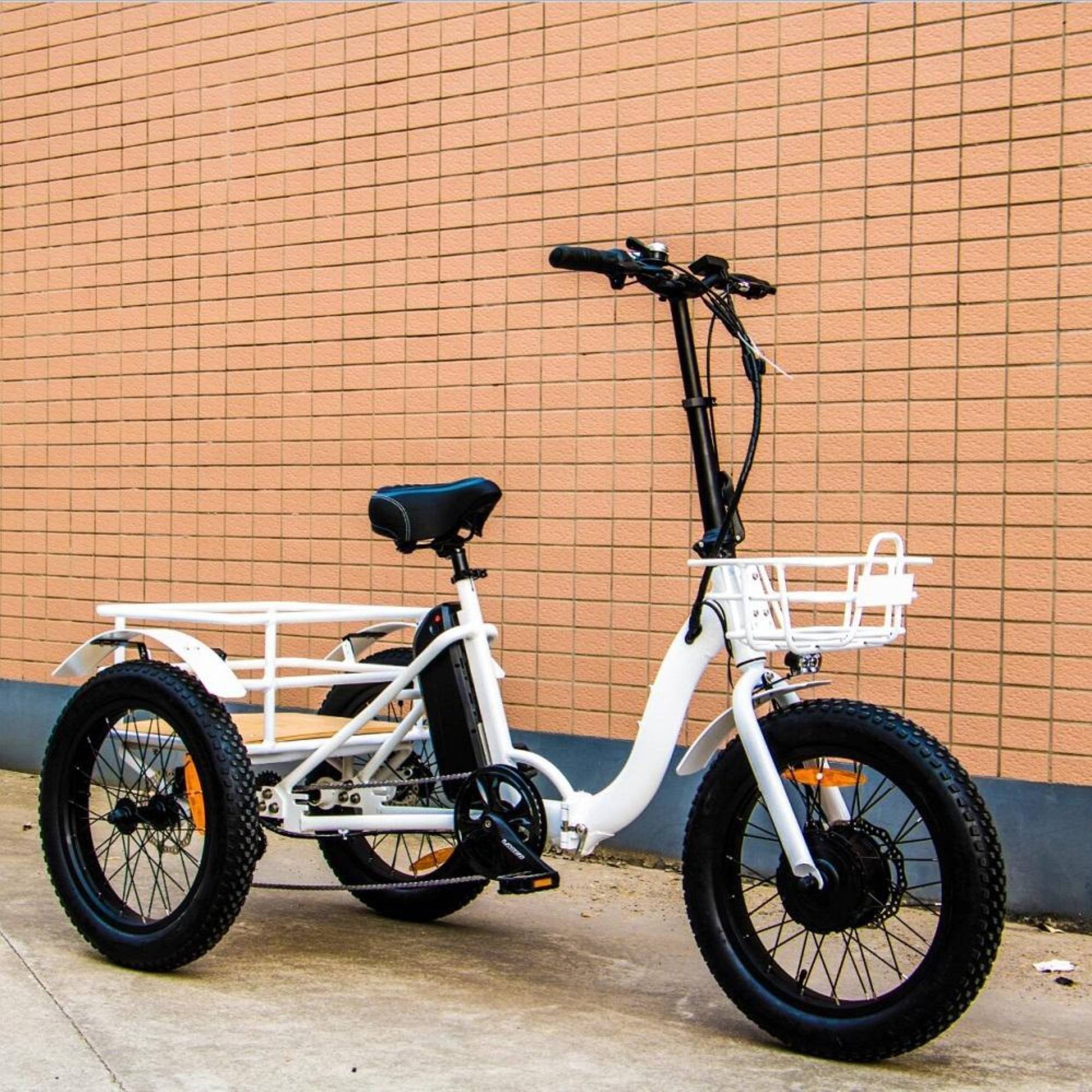 Eunorau 500W 20" Trike Fat Tire Folding Electric Tricycle - Electrocruisers