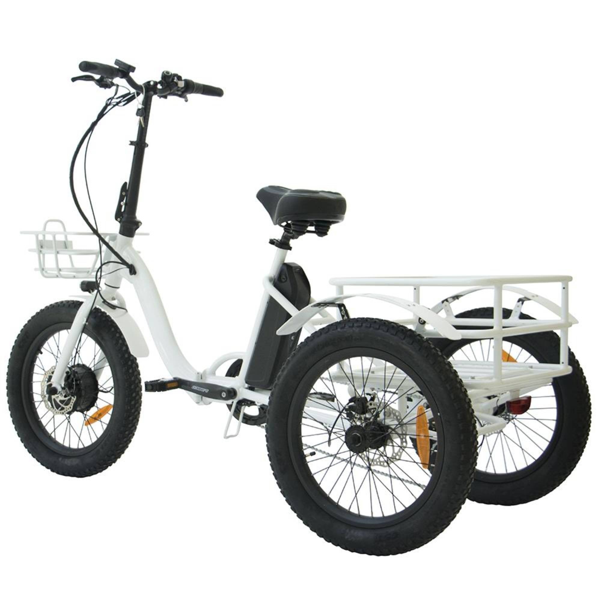 Eunorau 500W 20" Trike Fat Tire Folding Electric Tricycle - Electrocruisers