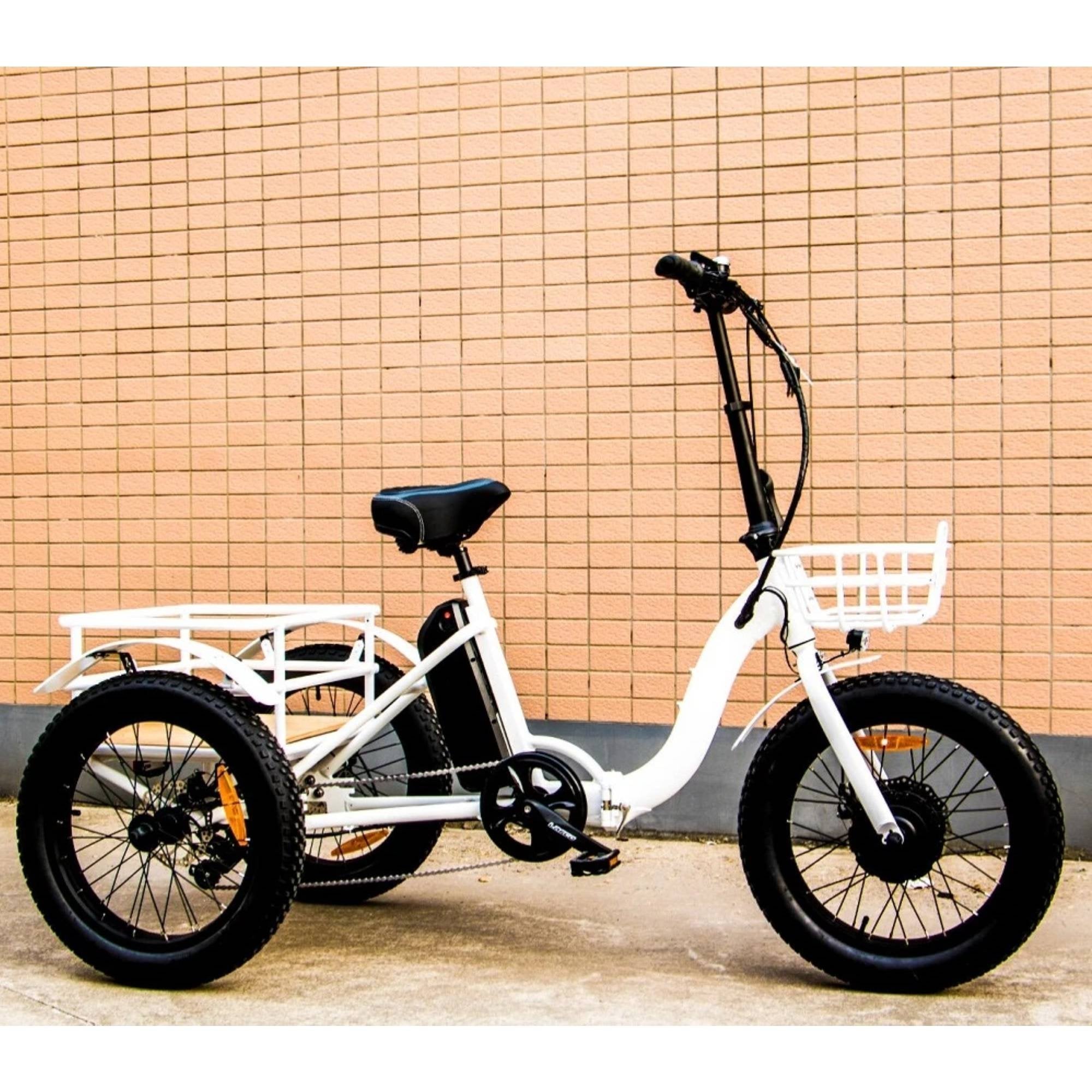 Eunorau 500W 20" Trike Fat Tire Folding Electric Tricycle - Electrocruisers