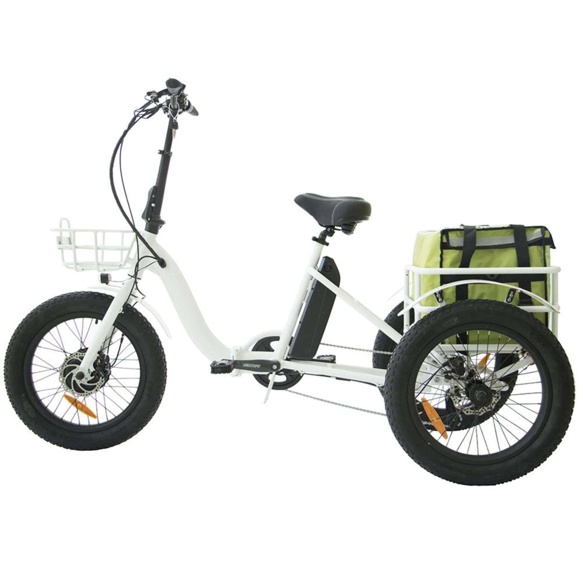 Eunorau 500W 20" Trike Fat Tire Folding Electric Tricycle - Electrocruisers