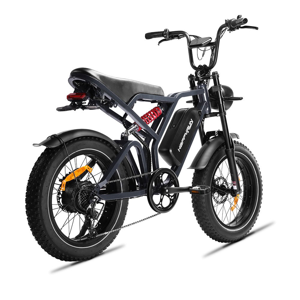 Happyrun Tank G60 Pro 1000W Moped Style Offroad Electric Bike Fat Tire