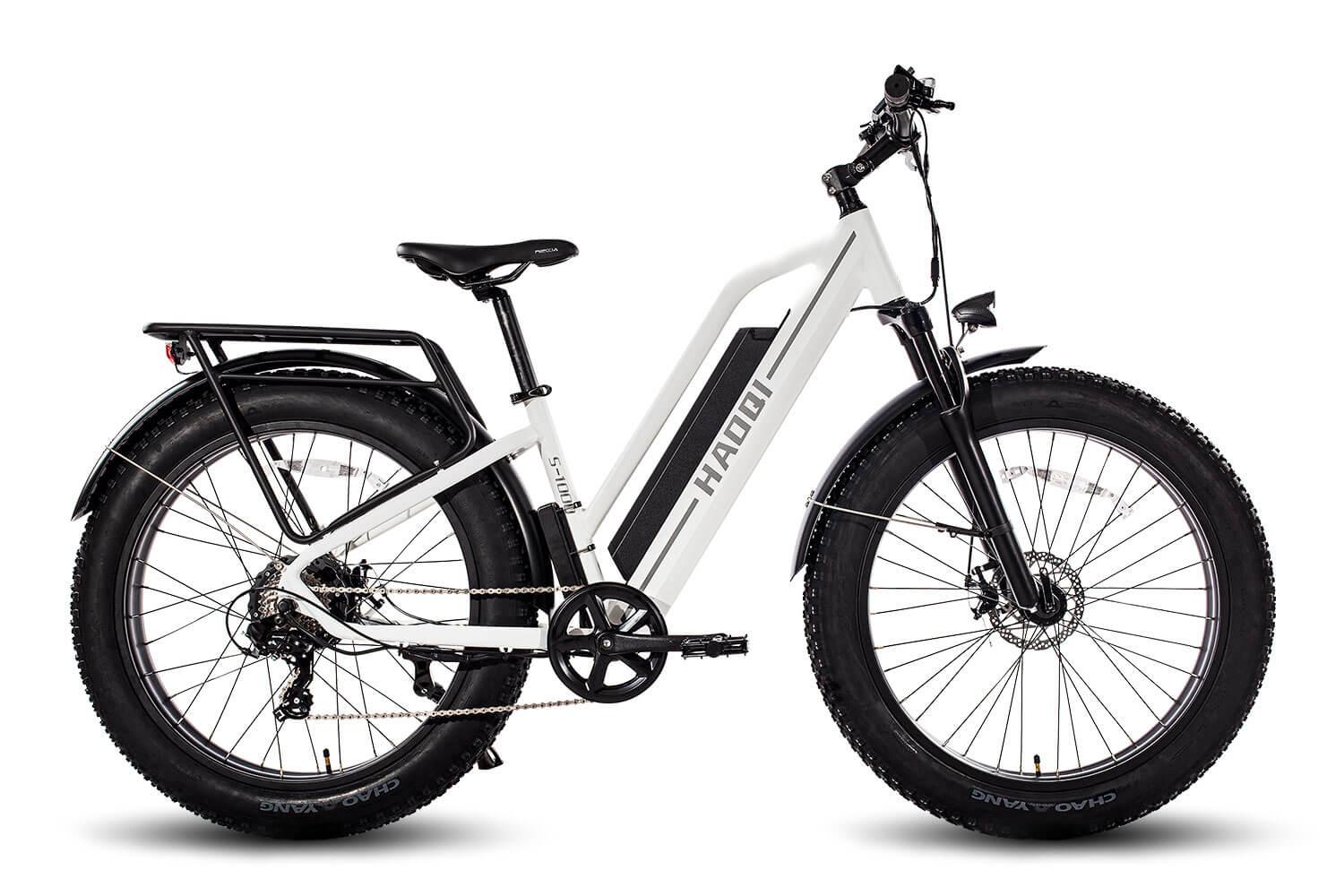 HAOQI White Leopard Pro Step Thru Electric Bike